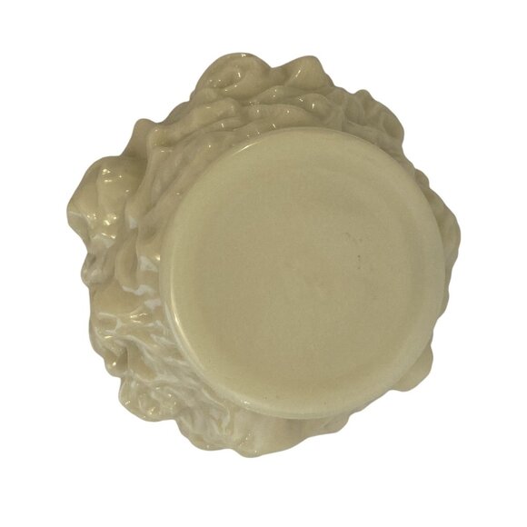 Vintage Floral Vase 6" Tall Intricate Rose Design Ivory Celluloid Composite - Picture 3 of 7